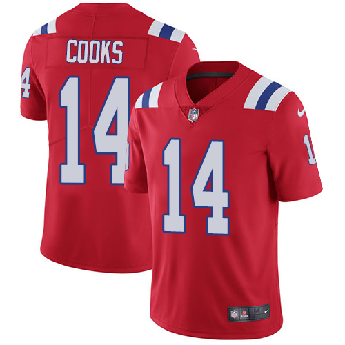 Nike Patriots #14 Brandin Cooks Red Alternate Men's Stitched NFL Vapor Untouchable Limited Jersey